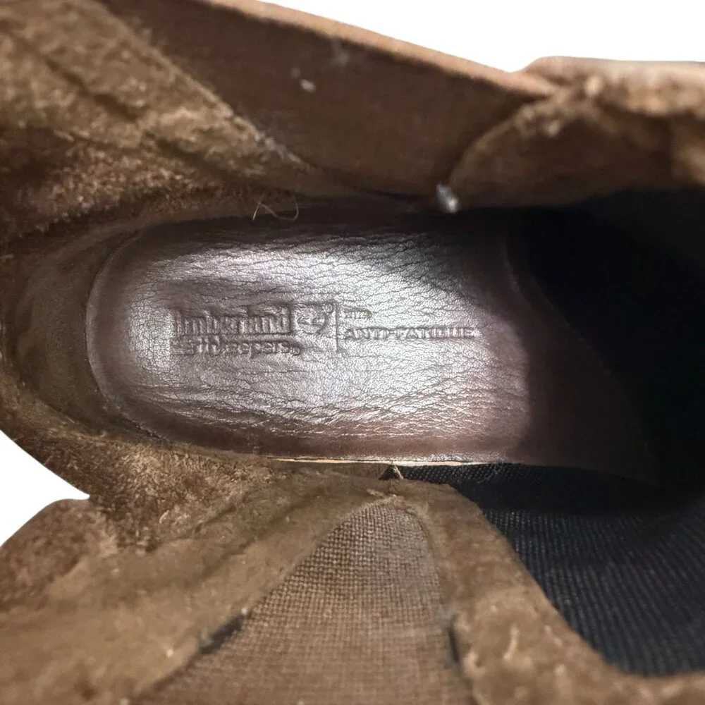 Timberland Savin Hill Chelsea Distressed Leather Brown Women's Booties Size 6.5